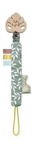 Sophie la Girafe – Attache Sucette Jungle Bébé – Attache Tétine avec Clip Sécurisé pour Garder la Sucette à Portée – Dès la Naissance – vue 2