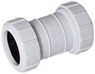 Merriway BH02913 Waste Compression Straight Connector, 40mm, White