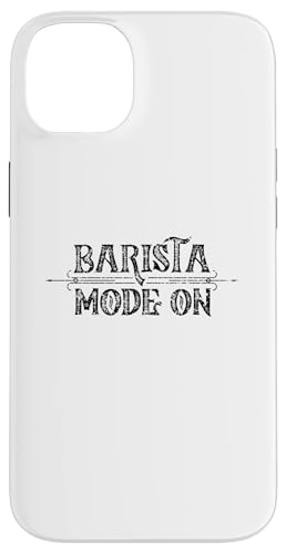 Barista Mode On カプチーノ コーヒーバー エスプレッソ バリスタ スマホケース iPhone 14 Plus 用