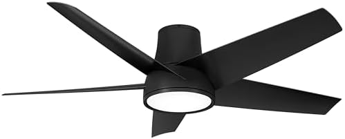 Minka Aire F782L-CL Chubby II - 5 Blade Outdoor Ceiling Fan with Light Kit-12.75 Inches Tall and 58 Inches Wide, Finish Color: Coal