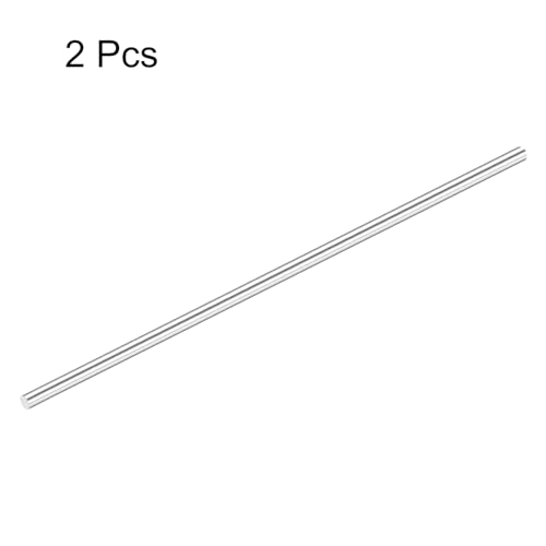 QUARKZMAN 6.35 mm x 250 mm Metallstange 304 Edelstahl Massiv Rundstangen Rundstahl Stäbe Metallstäbe Drehbank Rundstab für DIY Handwerk Industrie Automobil Flugzeug 2 Stück
