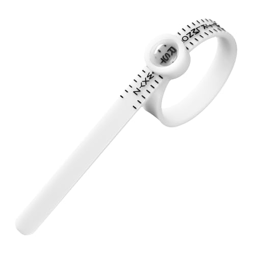 Meowoo Ring Sizer UK, Ring Sizer Measure Sizes A-Z with Magnifying Glass Adjustable Ring Measurement Tool, A-Z, Kunststoff, Kein Edelstein