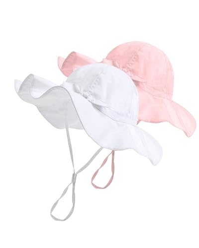 FURTALK Baby Sun Hat Toddler Beach Hats with UPF 50+ Sun Protection Wide Brim Girls Bucket Hat