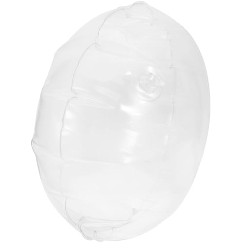 Hemobllo Cojín Ligero y Fácil de Transportar Transparente Inflable Redondo de PVC Resistente y Cómodo para Viaje y Silla de Oficina