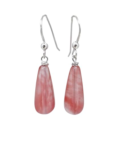 Boucles d'oreilles larme argent 925 et pierre naturelle pour accessoiriser vos tenues