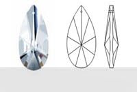 Asfour 89mm 30% Lead Crystal Prism Teardrop - 3.5" Clear Suncatcher Feng Shui