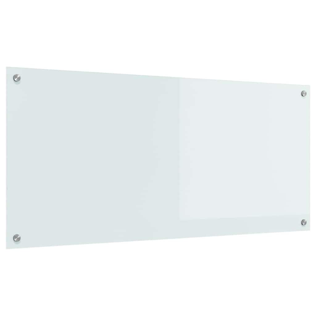 vidaXL Panel kuchenny Biały 110 x 50 cm szkło hartowane