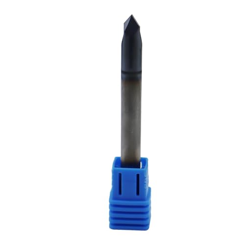 Image of 1 /4in Solid Carbide End Mill,Chamfer Mill - Double End,2 Flutes, 90 Chamfer Angle,AlTiN Coated Bits Tool for Medium Hardness Steel, Brass, Iron