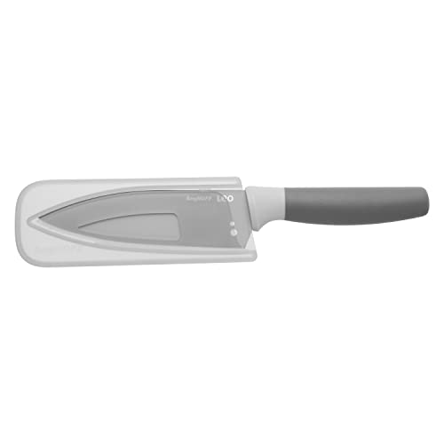 BergHOFF Leo - Coltello da cuoco antiaderente in ceramica, con spogliarello, 14 cm, in acciaio inox, grigio, 6 x 26,5 x 2 cm