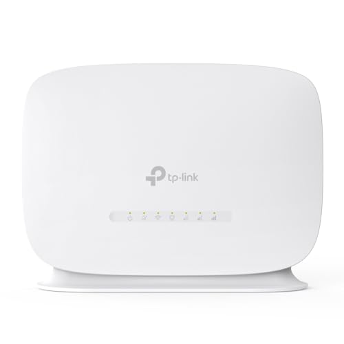 TP-Link TL-MR105 4G LTE WiFi Router, 4G Router, Plug&Play, SIM Card Slot, 2 LAN/WAN Ports for Ethernet Cable, Up to 32 Devices, Parental Controls, Guest Network, Home/Remote, 300Mbps Wireless