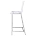 Coaster Home Furnishings - Juelia - Acrylic & Chrome - Set of 2 Clear Acrylic Counter Height Stools with Chrome Base and Footrest - Kitchen, Bar, Dining - 30-Inch - Clear & Chrome - 100295