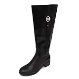 Nautica Women's Tall Shaft Riding Boots: Stylish Knee-High Dress Shoes for Fall & Winter-Ginger Lily 2-Black Size-8.5