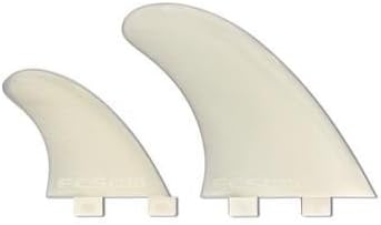 FCS MR-TX Natural Glass Flex Twin Fin Set Plus Trailer - Clear