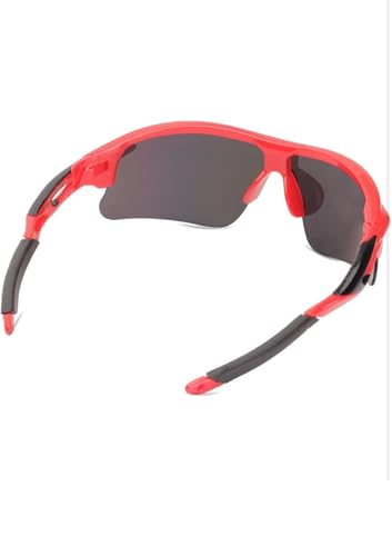 Image of Sports Sunglasses for Men & Women | UV400 Protective Shield Lens | Lightweight Cycling, Running, Driving, Cricket, Fishing & Outdoor Wraparound Sunglasses