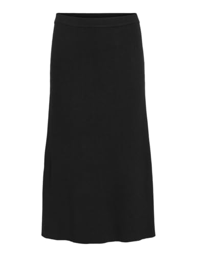 VICOMFY A-Line Knit Skirt-Noos Gonna Midi XXL donna nero