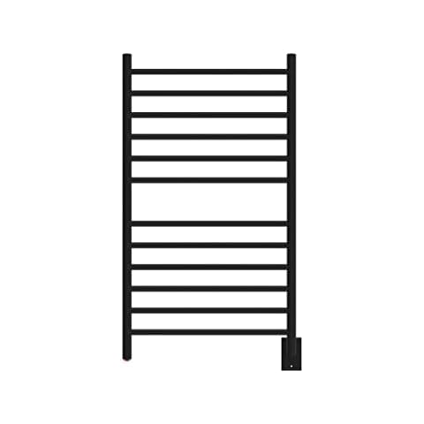 Amba RWHL-SMB Radiant Large Hardwired + Plug-in Combo Straight 12 Bar Towel Warmer in Matte Black Cover