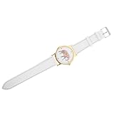 IMIKEYA Damen Uhr mit Lederarmband Weiß Stilvolle Quarzuhr Unisex Modische Armbanduhr Casual...
