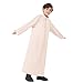 Muslim Boys Thobe for Kids Islamic Arabic Middle East Loose Kaftan Robes Long Prayer Thobes Dress (11-Beige, 9-10 Years)