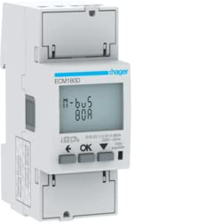 Hager ECM180D compteur monophasé 80A rail DIN sous-compteur MID