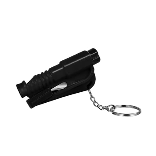 GADIRIA Rompe Cristales y Cortador de cinturón de Seguridad. Dispositivo de Seguridad para emergencias indispensable en su Coche Que Incluye Silbato para Pedir Ayuda a Distancia. (Negro)