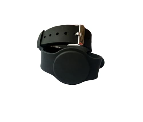 YARONGTECH® ISO 14443A 1K Adjustable Silicone Material NFC Wristband,RFID Bracelet,RFID Wristband (Pack of 5) (Black)
