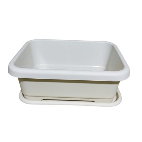 INOOMP 1 Pz. Scatola per La Coltivazione di Ortaggi da Balcone in Plastica Bianca per Piante da Fioriera Succulenta Orto