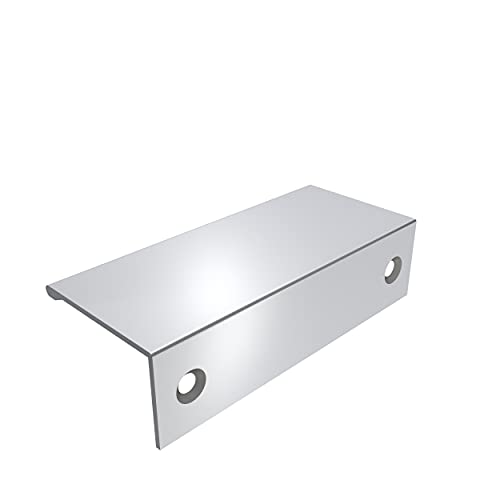 Image of Amerock | Cabinet Pull | Polished Chrome | 3 inch (76 mm) Center to Center | Edge Pull | 1 Pack | Drawer Pull | Drawer Handle | Cabinet Hardware