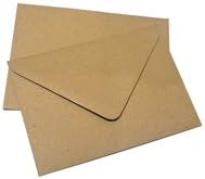 500 Brown Fleck Kraft Envelopes - 100% Recycled Gummed Greeting Card Envelope 110gsm - C6 (114X162mm)