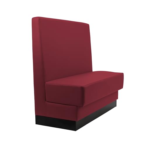 Image of FDP Pro Series Single-Sided Restaurant Booth - Burgundy, 15425-BY