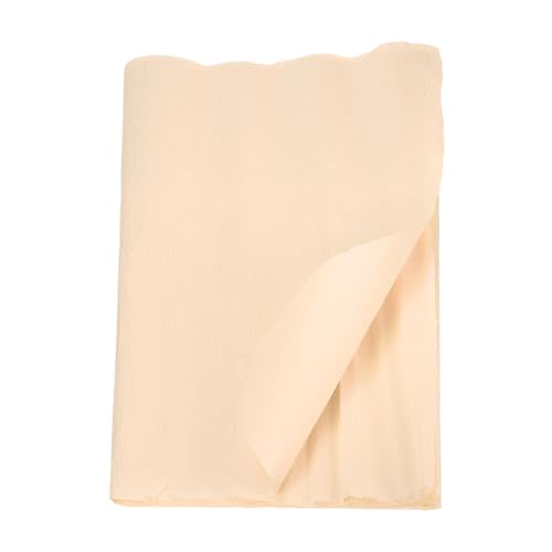 Image of MECCANIXITY Crepe Paper Roll 8.2ft Long 13 Inch Wide for Wedding Ceremony Various Large Festivals Decoration, Light Champagne