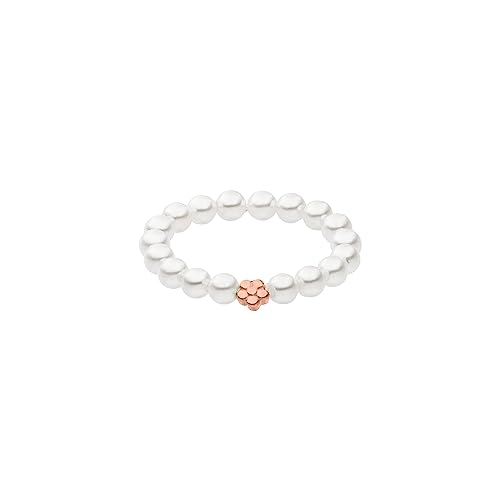 Combinabile in modo versatile: l'eleganza moderna dell'anello da donna con perle lo rende un must-have. Grazie alla fascia elastica corrisponde alle misure degli anelli 56-60 e si può facilmente combinare con stili individuali.