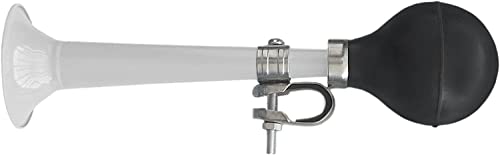 Clean Motion Trumpeter Horns Steel Straight Bulb Horn, White