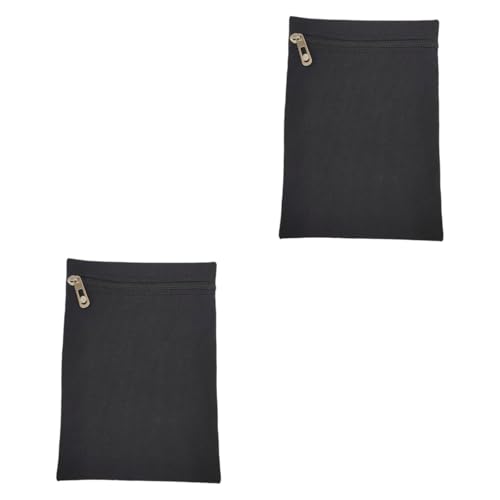 Nishiyuenyi 2 Stück Innentasche Mantel Verdeckte Reißverschlusstasche Zum Einnähen Aufbewahrung für Handy Und Geldbörse Aus Canvas für Outdoor Arbeit, Schwarz