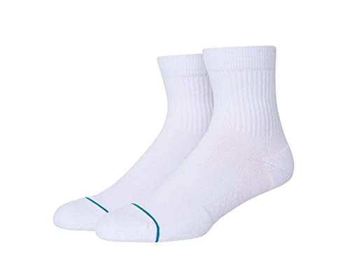 Stance Icon Quarter Socks [3 Pack] (Small, White)2