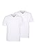 Produktbild Ceceba Herren T-Shirt, Kurzarm, Baumwolle, Single Jersey, weiß, Uni, 2er Pack 52