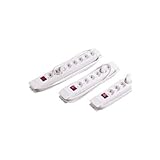 neoLab Kunststoff 8-fach Steckdosenleiste mit Schalter, Weiß