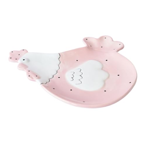 Mipcase Bandeja de Rosa para Buffet con Diseño de Gallina Resistente y Multifuncional para Postres Dulces y Aperitivos Superficie Lisa y Fácil de Limpiar