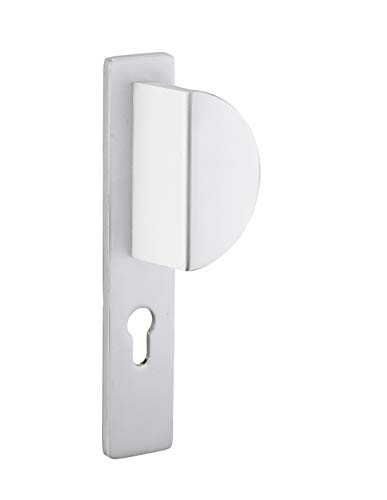 THIRARD - Ensemble de Poignées pour Porte d'Entrée Palière Crecy - Aluminium Anodisé Argent - Aileron Réversible - Carré 7 mm - Entr'Axes 195 mm -...