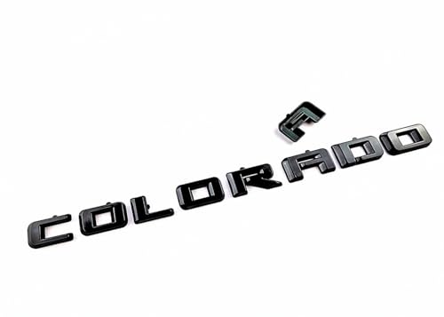 Image of Overlay Door Rear Emblems Letters 3D Badge Nameplate Replacement for 2023+ Colorado 3PCS (Gloss Black)