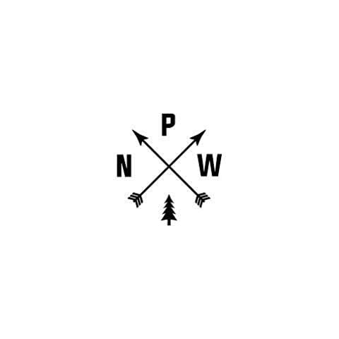 Chase Grace Studio Pacific Northwest Explore PNW Vinyl Decal Sticker|BLACK|Cars Trucks Vans SUV Laptops Wall Art|5.25" X 5.25"|CGS822 Cover