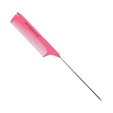 PHENOFICE Professioneller Haarstyling Stielkamm aus Langlebigem Kunststoff mit Zweireihigen Zähnen...