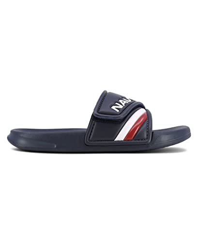 Nautica Kids Slip-On Sandal Athletic Slide, Adjustable Straps Comfort Water Shoe - Youth Big Kid - Little Kid Boys - Girls-Atsee-Navy Size-13 #TOP1