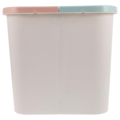 Caneca de basura dual sin tapa blanca para espacios estrechos
