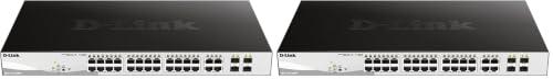 Image of D-Link 28-Port Gigabit Smart Managed PoE+ Switch, 24 PoE+ Ports (370W) + 4 SFP Combo Ports, L2+, VLANs, Web Managed, Surveillance Mode, Rackmount, Energy Efficient, NDAA Compliant (DGS-1210-28MP)