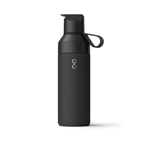 Image of Ocean Bottle - Recycled Stainless Steel Go Water Bottle - Eco-Friendly & Reusable Bottle - Obsidian Black - 17 oz