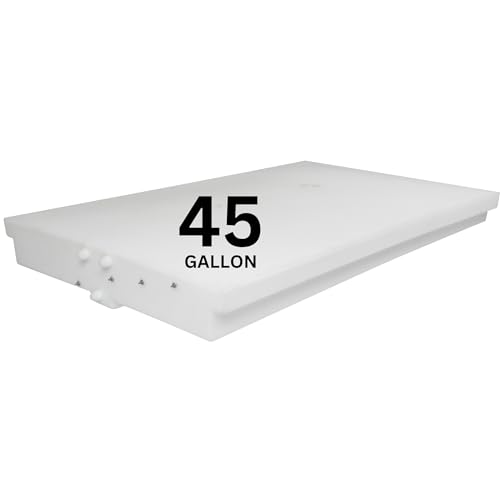 Image of 45 Gallon RV Fresh Water Tank, Potable Water Storage Tank for Drinking, Cooking, Cleaning, Showering, for Campers, Trailers, Motorhomes, RVs, Low-Profile Shape, 60 inch x 37 inch x 5.75 inch (WT-1497)