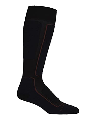 icebreaker Merino Men's Over the Calf Medium Cushion Wool Ski Socks for Men, Black, Medium