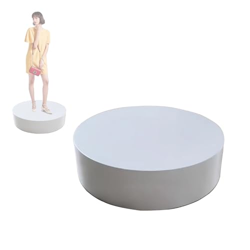 Support de présentation rond blanc 40x40 cm pour mannequin charge 200kg