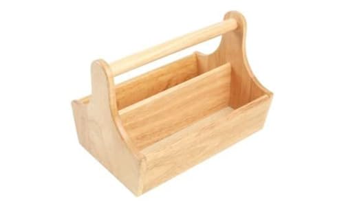Image of T&G Woodware DL149 Condiment Basket, Hevea Wood
