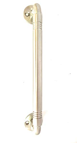 SSISKCON 8" Flush Barn Door Handles Stainless Steel Sliding Pull Handle Heavy Solid Rod 14mm x 8" inch Satin 32D(630) Concealed Bar Handle for Entry Exit Gates Garages Sheds Furniture Doors Pack of 4